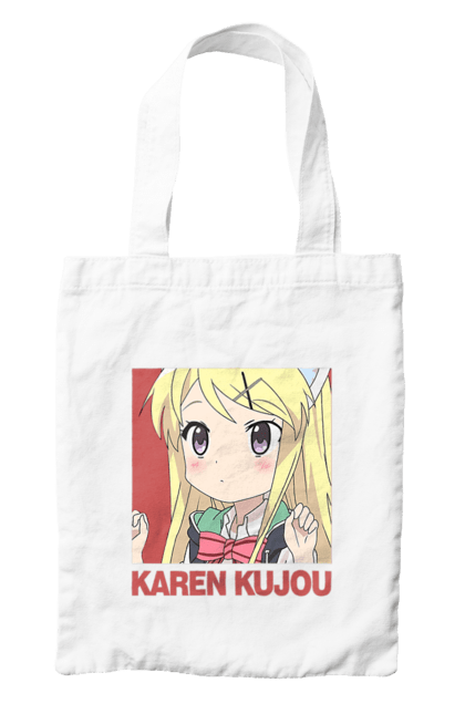 Сумка с принтом Золотая мозаика Карен Кудзё. Anime, karen kujo, kiniro mosaic, kinmoza, manga, аниме, золотая мозаика, карен, карен кудзё, манга. 2070702