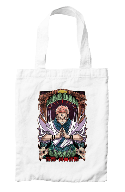 Bag with prints Jujutsu Kaisen Sukuna. Anime, dark fantasy, jujutsu kaisen, magic battle, manga, mystic, sukuna. 2070702