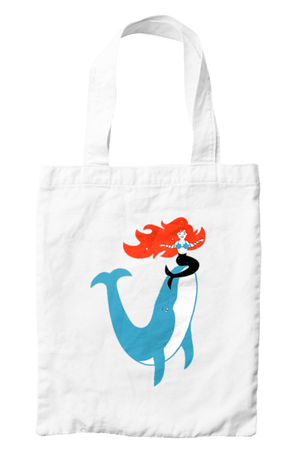 Сумка з принтом "Русалка І Кит". Кит, море, русалка. 2070702
