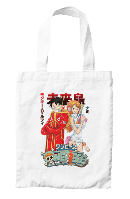 Bag with prints One Piece Nami and Luffy. Anime, cat burglar, manga, nami, one piece, straw hat pirates. 2070702