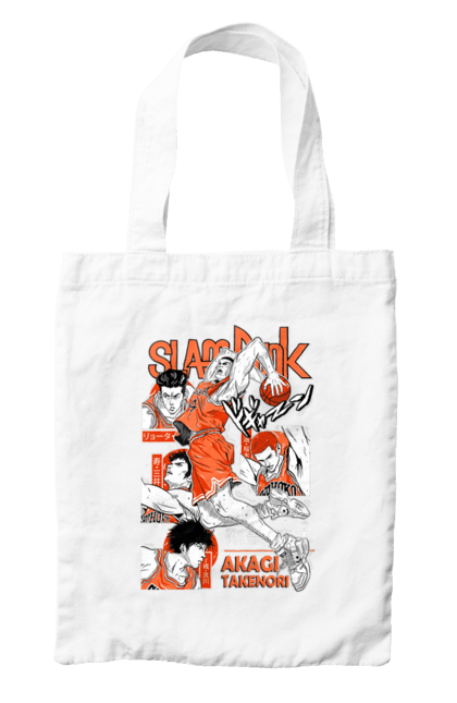 Bag with prints Slam Dunk Takenori Akagi. Anime, basketball, comedy, manga, school, shonen, slam dunk, sports anime, takenori akagi. 2070702