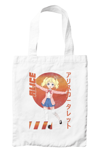 Bag with prints Kiniro Mosaic Alice Cartelet. Alice, alice cartelet, anime, gold mosaic, kiniro mosaic, kinmoza, manga. 2070702