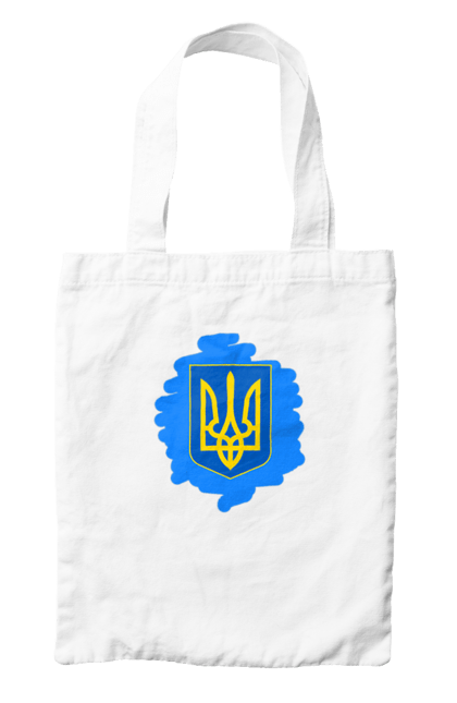 Сумка з принтом "Герб України". Блакитний колір, герб, символіка, тризуб, україна. futbolka.stylus.ua