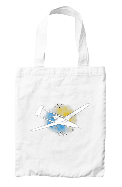 Сумка з принтом "Товариш байрактар". Акварель, байрактар, небо, славаукраїні, україна. 2070702