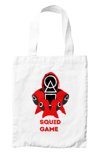 Сумка з принтом "Squid game1". Гра в кальмара, кальмар, серіал, фільм. PrintMarket - інтернет-магазин одягу та аксесуарів з принтами плюс конструктор принтів - створи свій унікальний дизайн