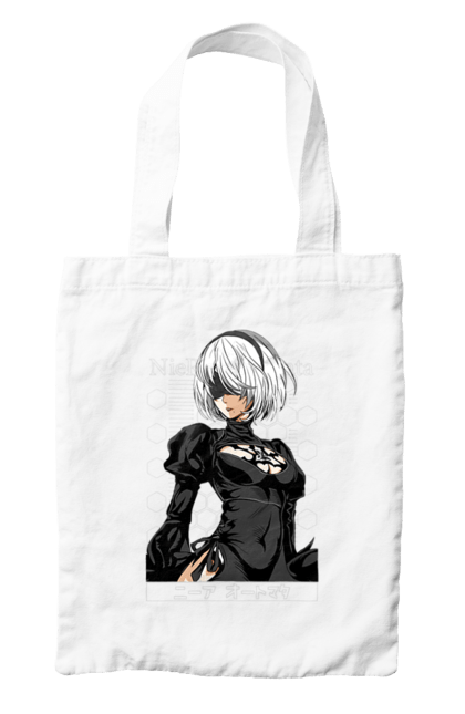 Bag with prints Nier: Automata 2B. Character, executioner, game, nier: automata, platinum games, video game, yorha. 2070702