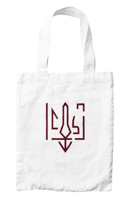 Сумка з принтом "Тризуб мінімалізм". Герб, герб україни, патріотичне, україна, українська символіка, українське. 2070702