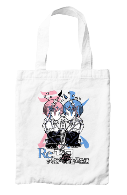 Сумка з принтом "Re:Zero". Anime, manga, ram, re:zero, rem, аніме, драма, манга, рам, рем. 2070702