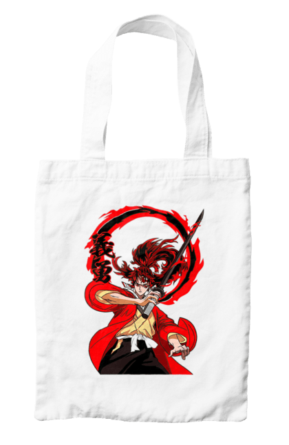 Bag with prints Demon Slayer Yoriichi Tsugikuni. Anime, demon slayer, manga, tsugikuni, yoriichi, yoriichi tsugikuni. 2070702