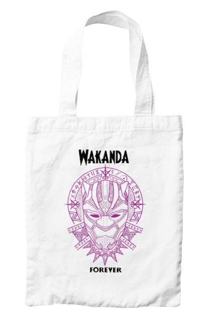 Сумка с принтом Ваканда Навсегда. Marvel, wakanda, wakanda forever, ваканда, ваканда навсегда, марвел, т`чалла, черная пантера. 2070702