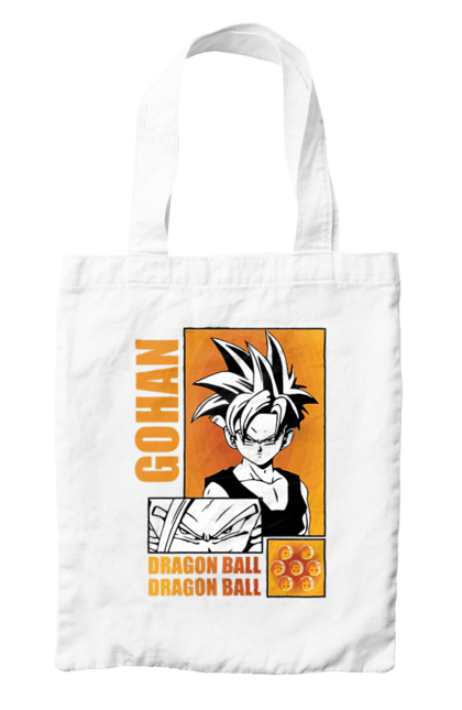 Сумка с принтом Жемчуг дракона Гохан. Anime, dragon ball, goku, manga, аниме, гоку, гохан, жемчуг дракона, манга. 2070702