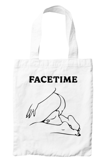 Сумка з принтом "Фейстайм". Вульгарна, гумор, прикольна, смішна, фейстайм. 2070702