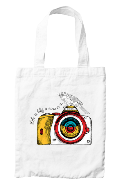 Сумка з принтом "Фотоапарат І Пташка". Камера, пташка, фотоапарат, фотограф. 2070702