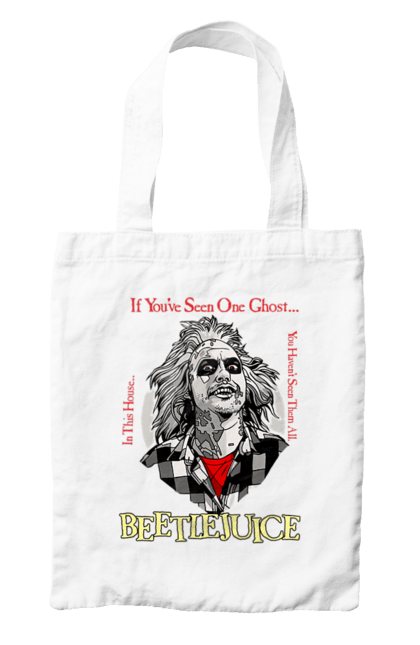 Bag with prints Beetlejuice. Beetlejuice, comedy, ghost, horror, movie, tim burton, warner bros. 2070702