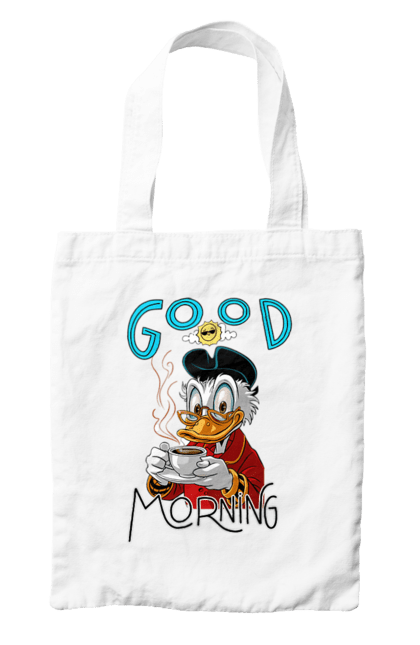 Сумка з принтом "Скрудж Мак Дак". Scrooge mcduck, uncle scrooge, дісней, дядько скрудж, кава, мак-дак, макдак, скрудж, скрудж мак-дак, чашка. 2070702