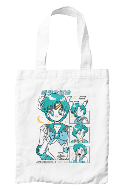 Bag with prints Sailor Moon Mercury. Ami mizuno, anime, drama, magical girl, sailor mercury, sailor moon, tv series. 2070702