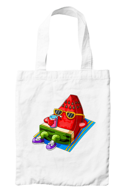 Сумка з принтом "Кавун П'є Коктейль". Кавун, коктейль, літо. 2070702