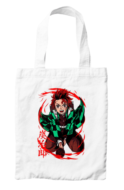 Bag with prints Demon Slayer Tanjiro. Anime, demon slayer, kamado tanjiro, manga, tanjiro. 2070702