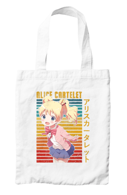 Сумка з принтом "Золота мозаїка Аліса Картелет". Alice cartelet, anime, kiniro mosaic, kinmoza, manga, аліса, аліса картелет, аніме, золота мозаїка, манга. 2070702