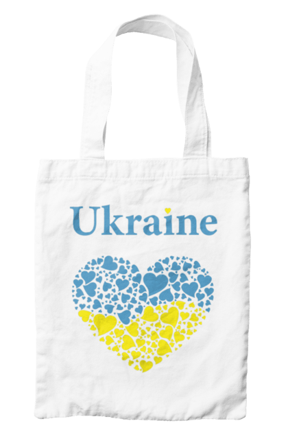 Сумка з принтом "Ukraine Heart". Прапор, серце, україна. 2070702