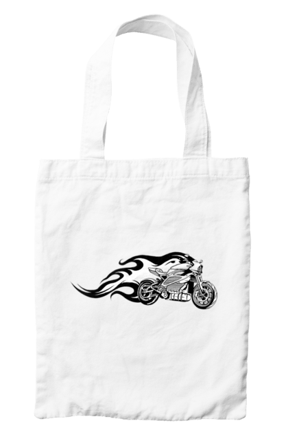 Сумка з принтом "Мотоцикл Вогонь". Мото, мотоцикл, огонь. 2070702