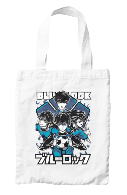 Bag with prints Blue Lock. Anime, blue lock, blue prison, manga, sport, sports anime. 2070702