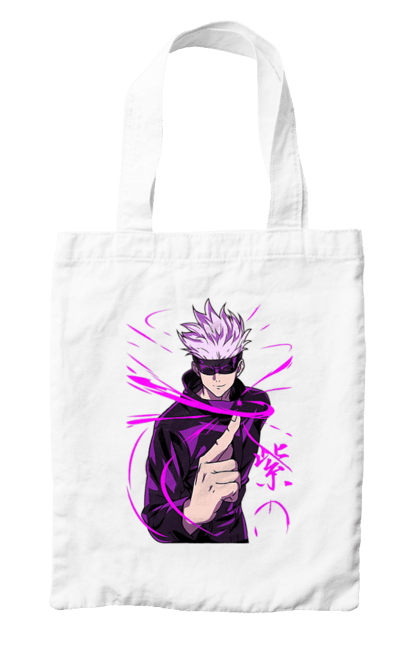 Bag with prints Jujutsu Kaisen Gojo. Anime, dark fantasy, gojo, jujutsu kaisen, magic battle, manga, mystic. 2070702