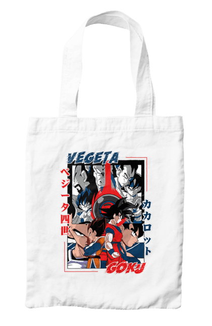 Bag with prints Dragon Ball. Anime, dragon ball, goku, manga, tv series, vegeta. 2070702