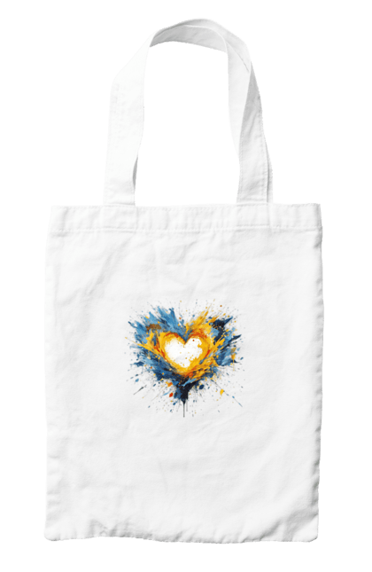 Сумка з принтом "Серце патріота". Патріотичне, прапор україни, серце, україна, українська символіка, українське. 2070702