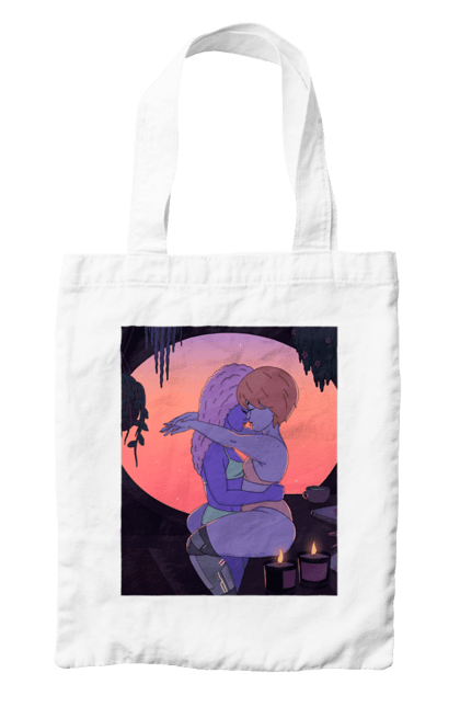 Сумка з принтом "Фіолетові Дівчата Обіймаються". Захід, обійми. 2070702