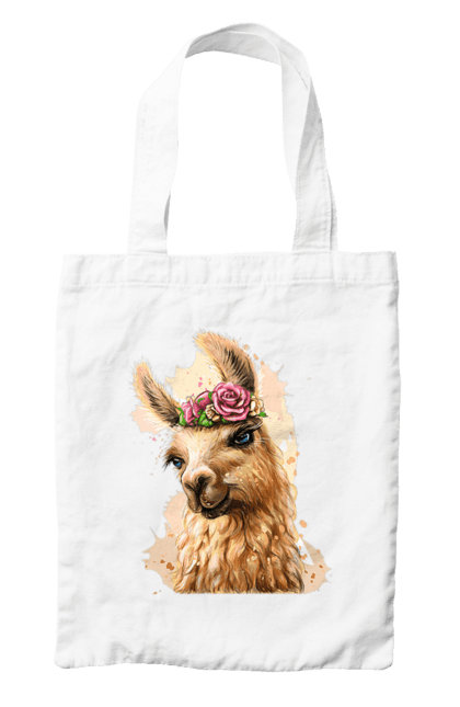 Сумка з принтом "Лама Портрет". Лама, портрет, тварина. 2070702