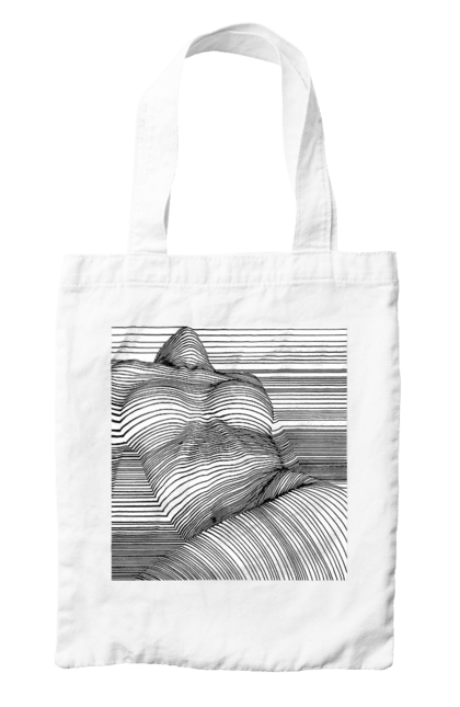 Сумка з принтом "Дівчина В Смужку". Гола, сиськи. 2070702