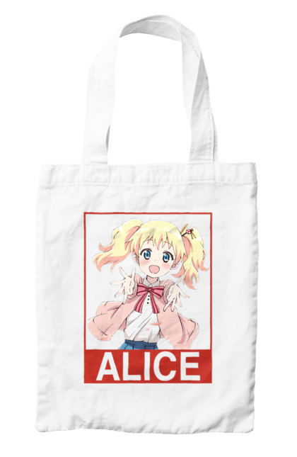 Сумка з принтом "Золота мозаїка Аліса Картелет". Alice cartelet, anime, kiniro mosaic, kinmoza, manga, аліса, аліса картелет, аніме, золота мозаїка, манга. 2070702