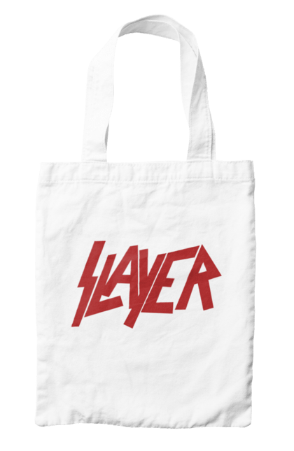 Сумка з принтом "Slayer". Slayer, грув метал, група, метал група, музика, ню метал, спід метал, треш метал, череп. 2070702