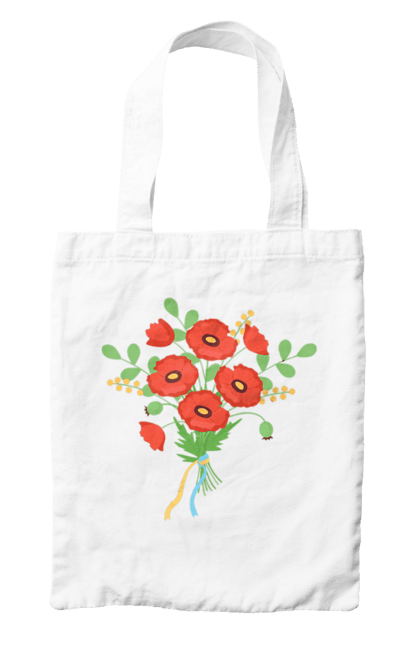 Сумка з принтом "Червоні маки". Квіти, мак, прапор україни, символ україни, традиції україни, україна, червоні маки. 2070702