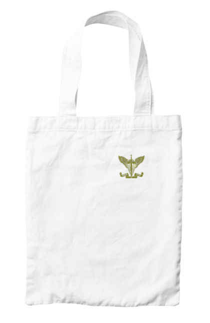 Сумка з принтом "Десантно штурмові війська України". Армійська, військова, емблема, мілітарі, хакі. 2070702