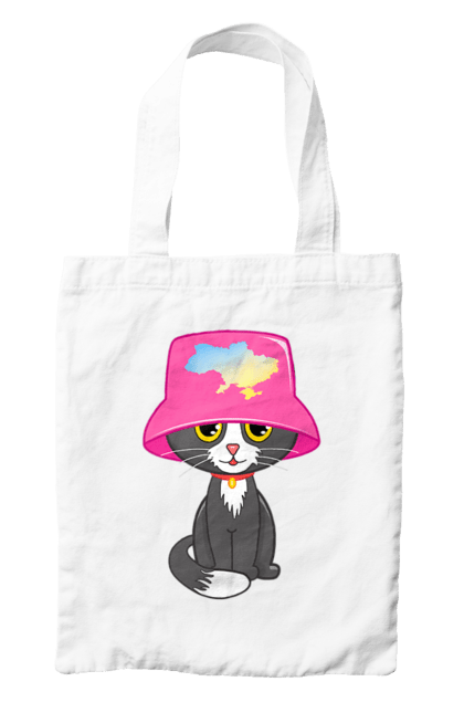 Сумка з принтом "Котик з картою україни". Євробачення, калош, кіт, котик, музика, панама калоша, символ україни, україна. 2070702