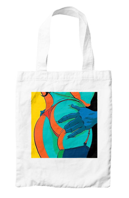 Сумка з принтом "Жіноча Попа В Чоловічих Руках". Гола, жопа, ляпас. 2070702