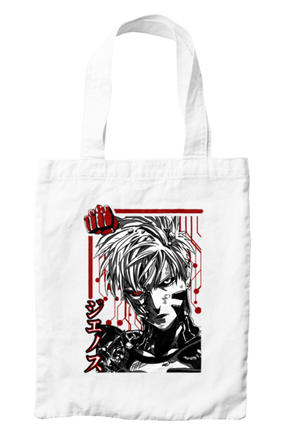 Bag with prints One Punch Man Genos. Anime, comedy, cyborg, demon, demon cyborg, genos, manga, one punch man, parody, superheroes. 2070702