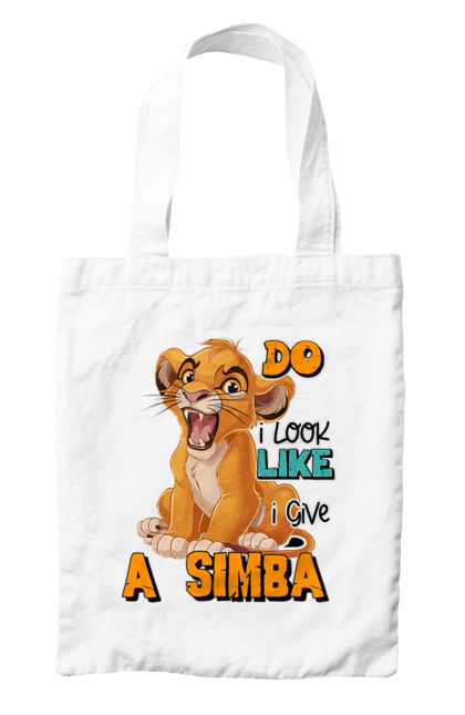 Bag with prints The Lion King Simba. Animal, cartoon, king, lion, lion king, simba. 2070702