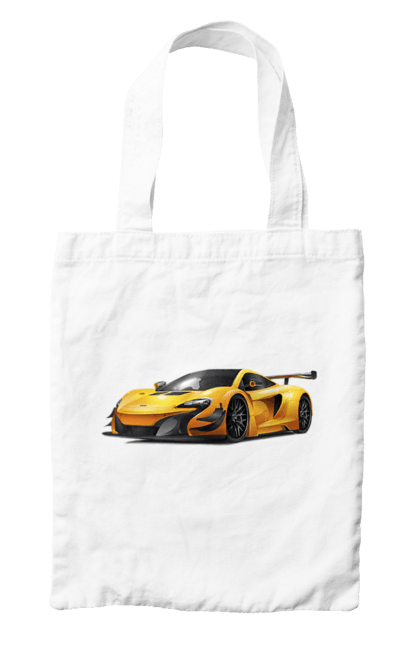 Сумка з принтом "Спорткар". Автомобіль, жовтий автомобіль, жовтий спорткар, спорт, спорткар. 2070702
