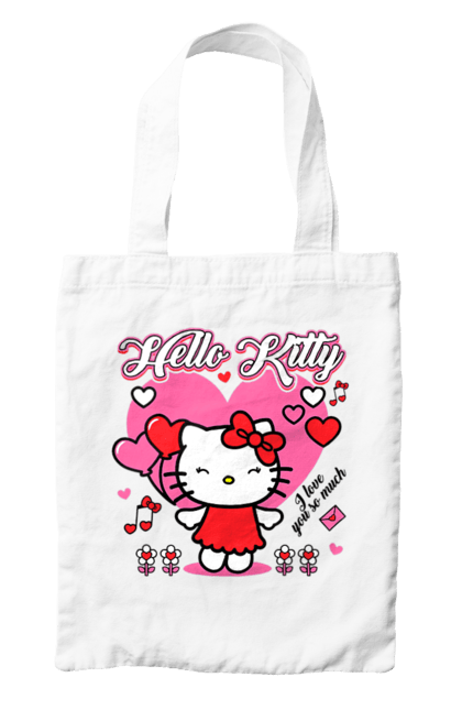 Сумка с принтом Хелло Китти. Hello kitty, бренд, кот, котенок, персонаж, хелло китти. 2070702