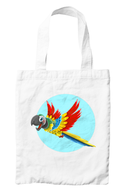 Bag with prints Parrot. Cockatoo, colored parrot, colorful parrot, flying parrot, parrot. 2070702