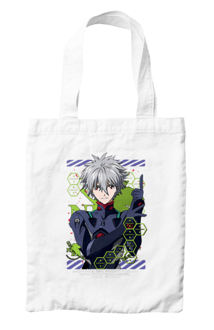 Сумка з принтом "Євангеліон Каору". Kaworu, kaworu nagisa, neon genesis evangelion, nerv, аніме, єва, євангеліон, каору, каору наґіса, манга. 2070702