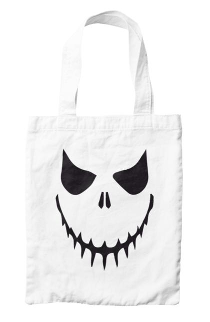 Bag with prints Halloween pumpkin face. Costume, halloween, holiday, october, october 31, pumpkin, scary, sweets, trick or treat. 2070702