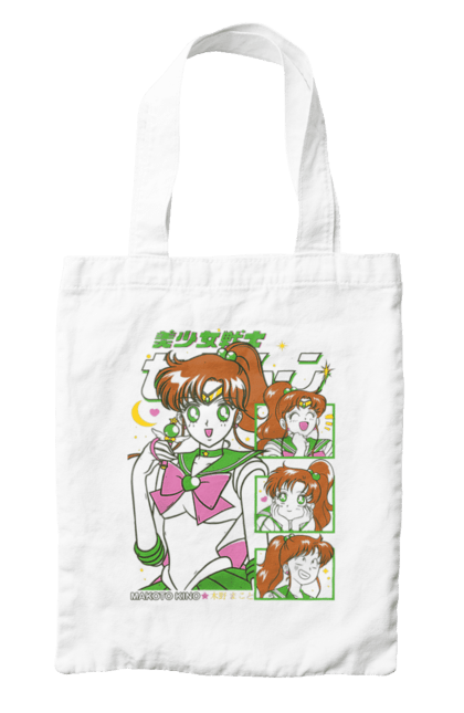 Сумка с принтом Сейлор Мун Сейлор Юпитер. Makoto kino, sailor jupiter, sailor moon, аниме, драма, макото кино, махо-сёдзё, сейлор мун, сейлор юпитер, сериал. 2070702