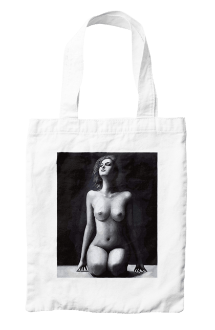 Сумка з принтом "Краса тіла". Вигини жіночого тіла, грація тіла, груди, жіноче тіло, жіночі груди, краса тіла. 2070702