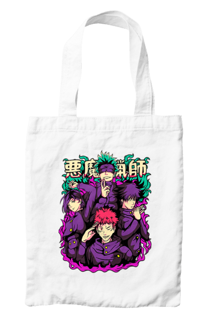 Bag with prints Jujutsu Kaisen. Anime, dark fantasy, itadori, jujutsu kaisen, magic battle, manga, mystic, sukuna. 2070702