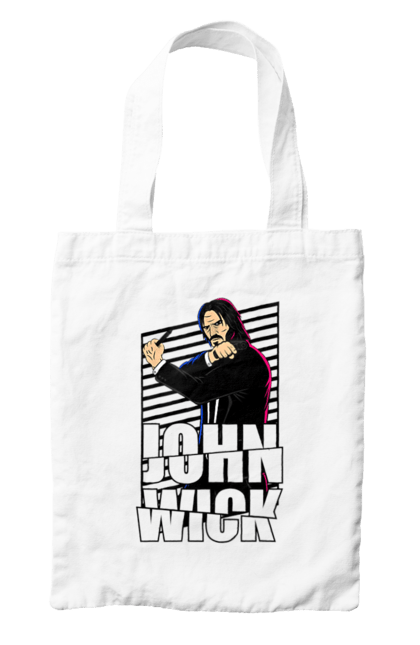 Bag with prints John Wick. Action movie, john wick, keanu reeves, killer, movie. 2070702