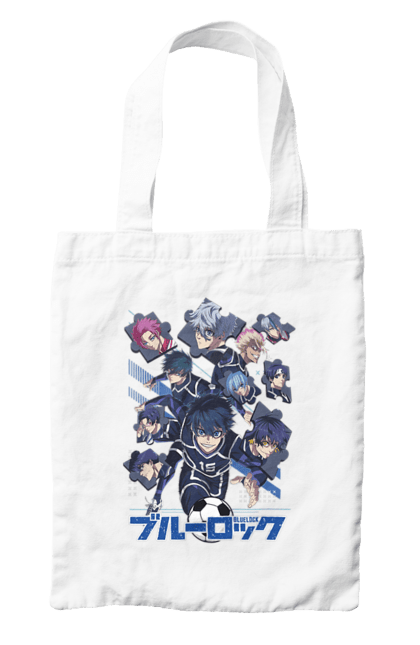 Bag with prints Blue Lock. Anime, blue lock, blue prison, manga, sport, sports anime. 2070702